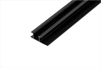 楚雄航空纤维墙咔铝合金带灯中条（哑黑氧化）